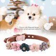 thumbnail image 4 of Collar de perro con flor y diamante Bling Bling pajarita ajustable de cuero PU Rosa 1,3x34cm, 4 of 9