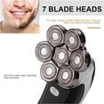 thumbnail image 4 of Replacement Heads Cleaning Replacement Parts Razor Accessories Electric Shaver Head 7 Blades Bathroom Stainless Steel Professional Washable Head Shaver (Color : Gold), 4 of 5