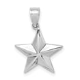 thumbnail image 6 of 14k White Gold Solid White Polished Star Charm Pendant, 6 of 7