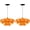 Orange, 2 Pack, variant on Set of 2 Orange Pendant Lights, Nordic Flush Mount Mid Century Modern Chandeliers for Kitchen Island, Dining Room, Pantry, Farmhouse Ceiling