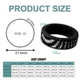 thumbnail image 3 of Silicone Wedding Rings Mens, Breathable Design Silicone Rings for Men, Edge Rubber Wedding Engagement Bands Comfort for Workout, 8mm Wide-2.5mm Thick - SIZE 12, 3 of 6
