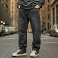 thumbnail image 3 of Afuyipoi Men's Flare Denim Jeans Vintage Wash, Casual Long Pants with Pockets Black Size 3XL, 3 of 10