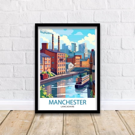Manchester Travel Print Wall Decor Manchester Wall Art Manchester Cityscape Travel Home Decor Gift For Travelers