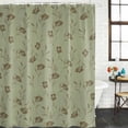 thumbnail image 2 of Sage Green Floral Shower Curtain, Waterproof Shower Curtains for Bathroom, Vintage Spring Botanical Flowers Washable Fabric Bathtub Curtain Set Bath Decor with 12 Hooks Stall 36"x72", 2 of 8