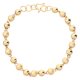 thumbnail image 1 of 1 unid Accesorios de pulsera de titanio chapado en oro Impreso Cuentas de Buda Forma Suministros de joyería de cadena de mano para mujeres Damas (Dorado), 1 of 6