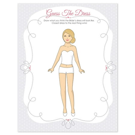Guess The Dress Bridal Shower Game - Caucasian Blond - 18 (Best Wedding Dress Up Games)