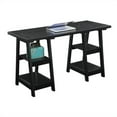 thumbnail image 3 of Convenience Concepts Designs2Go Double Trestle Desk in Black Wood Finish, 3 of 7