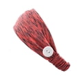 thumbnail image 2 of Bandeau Rouge Élastique avec Bouton Accessoires de Yoga Course Turban Cheveux, 2 of 3