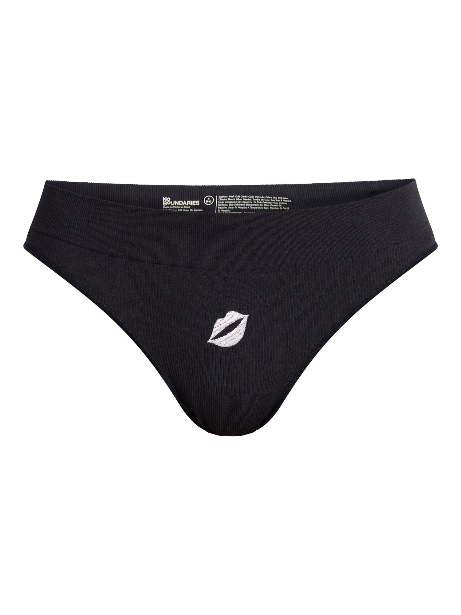No Boundaries Seamless Ribbed Thong Panties, 3-Pack, Women's XS-XXXL