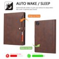 thumbnail image 6 of TECH CIRCLE for iPad Pro 12.9 Case 2022 2021 2020 2018,iPad Air 13 Case with Pencil Holder and Pocket,Premium PU Leather Folio Flip Stand Cover Shockproof Protective Auto Sleep/Wake Wallet Case,Coffee, 6 of 7