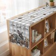 thumbnail image 6 of Table Runners 72 Inches Long Dress Scarves, Rabbits Pine Cone Farmhouse Kitchen Table Runner, Coffee Tablerunners, Sweet Home Texture Grey Plaid Farmhouse 18x72 Inch, 6 of 9