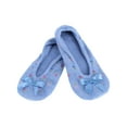 thumbnail image 2 of CTM  Floral Embroidered Terry Ballerina Slipper House Shoe (Women), 2 of 5