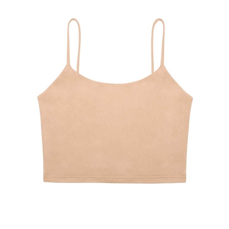 Women’s Summer Sleeveless Crop Tank – Square Neck, Double-Lined, No Bra Needed, Stretchy & Non-See-Through