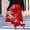 02 Red, variant on YueHuiYing Women's Floral Print Side-Zipper Skirt - A-Line Knee-Length Skirt for Spring and Summer Casual Outings