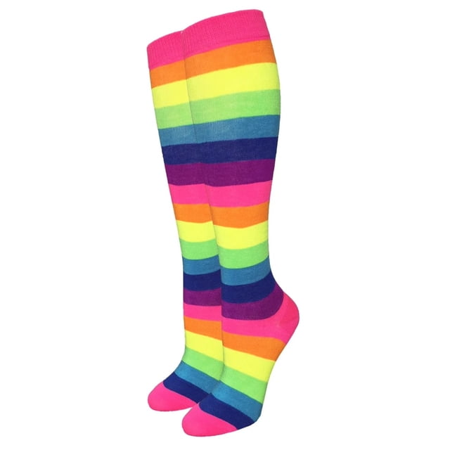 Rainbow Stripe Pattern Socks from the Sock Panda (Knee High)