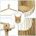 thumbnail image 6 of Hanging Rope Swing Seat for Indoor Outdoor Hammock Chair, Coffee, 6 of 10