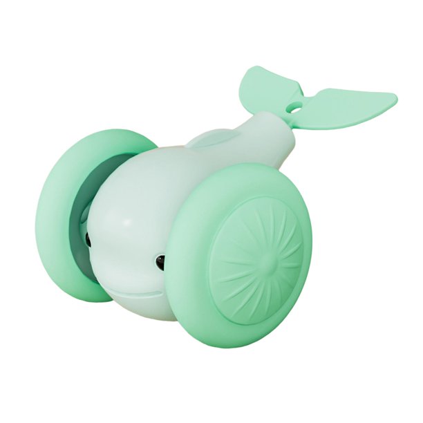 Juguete para gatos, coche robot de ejercicio, dispositivo automático vívido, juguete para mascotas, ballena eléctrica Verde