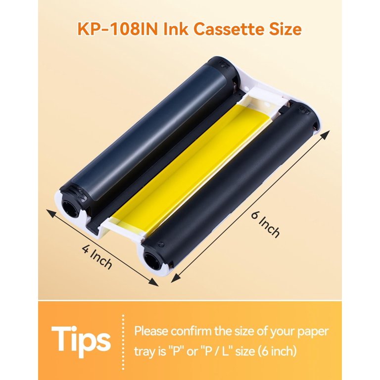 Selphy CP1300 CP1500 KP-108IN Color Ink Cette Compatible with