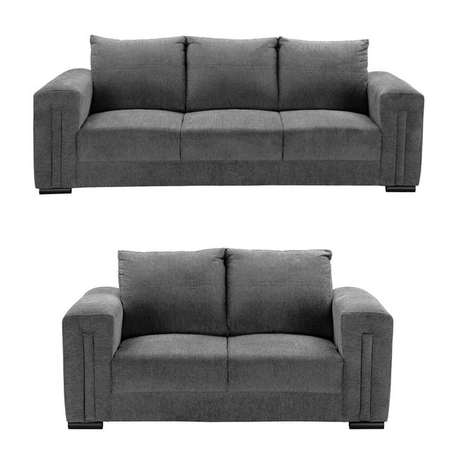 Sala 3-2 TRINITY Taos 2 piezas ( Sofá, Love Seat ) Gris Oxford