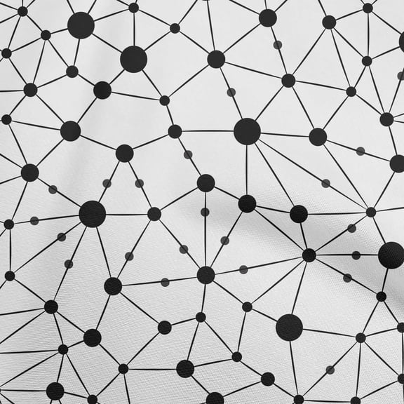 oneOone Polyester Spandex White Fabric Sewing Fabric By The Yard Printed Diy Clothing Sewing Supplies 56 Inch Wide