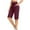 Wine, variant on ShomPort Shorts for Women with Pockets Knee Length High Waisted Stretch Long Shorts Casual Walking Workout Cropped Pants