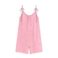 thumbnail image 6 of Women's Pajama Sets 2 Piece Lounge Sets Fashion Casual Solid Color Pants Comfortable Sleeveless Short Pants Jumpsuit, 6 of 6