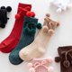 thumbnail image 4 of Calcetines largos de algodón hasta la rodilla para niña, medias de Navidad con bola de cereza para bebé, 0 a 5 años, Otoño e Invierno, 4 of 4