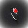 thumbnail image 3 of Shelly Heart Engagement Ring for Women Promise Birthstone Sterling Silver Ginger Lyne, 3 of 6