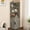 Grey-Open Shelf, variant on [Tall Storage Cabinet] 65'' Tall 6-Tier Storage Cabinet with 4 Barn Doors | Adjustable Shelves, Metal Handles, Home Space Saver Accent Cabinet for Living Room, Kitchen, Study Room