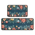 thumbnail image 2 of 2 Pcs Merry Christmas Kitchen Rugs and Mats Set Farmhouse Holiday New Year Kitchen Floor Mat Anti Fatigue Kitchen Rugs and Matsfor Outdoor Bedroom (47x17+30x17 Inches), 2 of 7