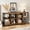Brown, variant on 62" Industrial 3-Tier Console Table with 8 Cube Storage Shelves, Metal Frame and MDF Shelves, Low Bookshelf Sofa Table for Living Room, Entryway & Office,Gray