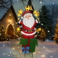 thumbnail image 6 of Solar Christmas Lights Outdoor Garden Stakes, 28in Metal Santa Claus Yard Signs with LED String Lights, Waterproof Christmas Decor for Xmas Lawn Pathway Patio Party Winter, 6 of 9