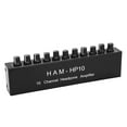 thumbnail image 3 of 10 Canaux Tête Loupe Stéréo Répartiteur Audio Indépendant Control 100240v US Plug, 3 of 14