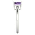 thumbnail image 3 of 1.5 ct Cushion Cut Simulated Alexandrite Solitaire 14K White Gold Womens Engagement Ring, 3 of 5