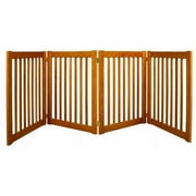 32" Highlander - 4 Panel Free Standing Wood Pet Gate - Artisan Bronze