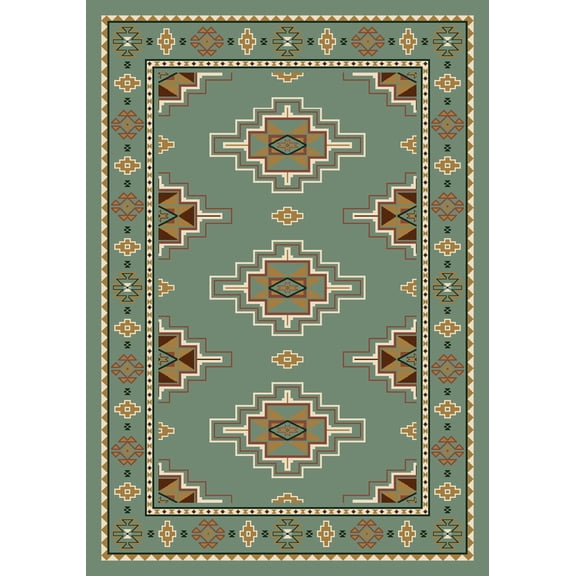 Milliken Signature Area Rug PRAIRIE STAR PERIDOT Prairie Star Peridot 5' 4" x 7' 8" Rectangle