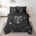 thumbnail image 2 of YST Psychedelic Celestial Comforter Set, 7-Piece, King Size, Astrology, Black White, 2 of 4