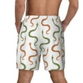 thumbnail image 3 of Kdxio Hand Drawn Snake Print Men's Swim Trunks with Compression Liner 7 Inch Inseam Quick Dry Swim Shorts, 3 of 7