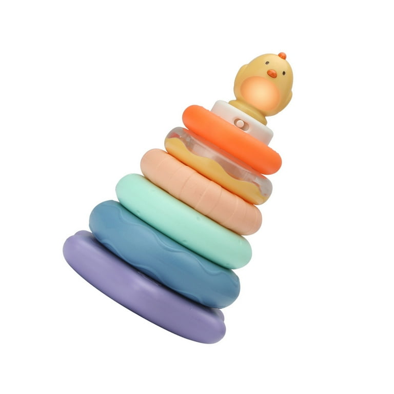 1 Set Plastic Baby Plaything Music Toy Learning Stacking Tower