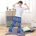 thumbnail image 5 of Boy's Pajama Pants Boys' Long Sleep Pants Children's Pajama Pants Loose Fitting Pajama Pants are Convenient to Put on and Take off L Beautiful Dark Blue Pattern, 5 of 9
