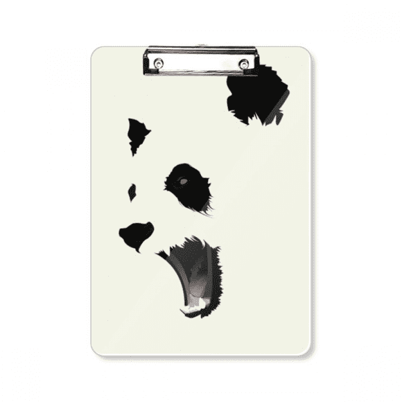 Panda Black White Open Mouth Color Block Clipboard Folder Writing Pad Backing Plate A4