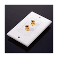 thumbnail image 7 of 8 Pack Single Gang 1.0 Speaker Wire Wall Plate (Banana Plug Wall Plate) for 1 Speaker, White, 7 of 7
