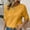 Yellow, variant on YLOMAY Woman Tops Tshirt for Women 3/4 Sleeve Crewneck Blouse Lightweight Loose Fit Solid Color Tops Weekend Summer Clothes Yellow S