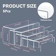 thumbnail image 4 of 5 PCS Clear Acrylic Display Risers, Tiered Acrylic Display Stands, Stackable Shelf Riser for Collectibles, Figures, Makeup, Cupcake, Perfume and Retail Display, 4 of 7