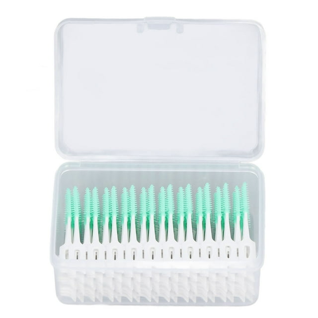 Spptty Brace Interdental Brush, Plaque Removal Massage Disposable Dental Floss Toothpick Cleaner For Home For Children