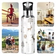 thumbnail image 7 of Yayeee 33oz Insulated Water Bottle Double Wall Stainless Steel with Flip Straw Lid, Christmas Forest, 7 of 7