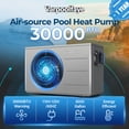 thumbnail image 4 of 30000BTU Above Ground Pool Heater for Pool Up to 8000 Gallons Pool Heater with WiFi Control App Pool Heat Pump 110V, 4 of 9