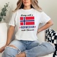 thumbnail image 2 of Proudly Living With A Norwegian Character, White Comfort Colors T-Shirt, Small, 2 of 3
