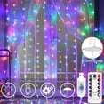 thumbnail image 3 of LED Twinkle Star Window Curtain String Light Wedding Party Home Garden Bedroom Outdoor Indoor Wall Decorations Colorful 300, 3 of 7