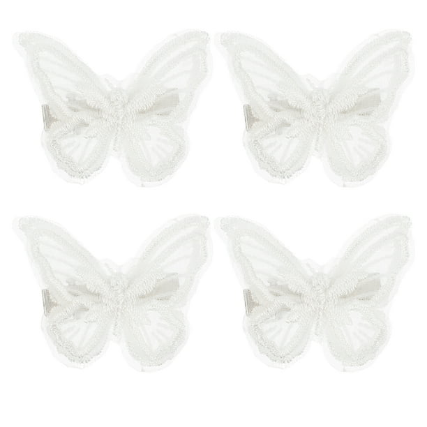 9 pares de bordados de bordado encaje mariposa clips de pelo encaje barrette niña pelo arcos